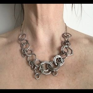 Saundra Messinger Silver Jumbled Necklace